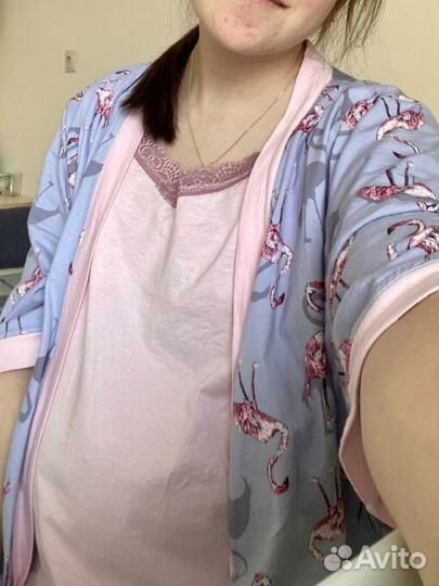 Комплект халат и сорочка в роддом беременных