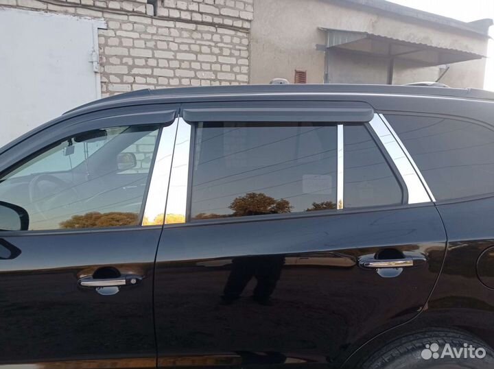 Накладки на стойки дверей Санта Фе хром