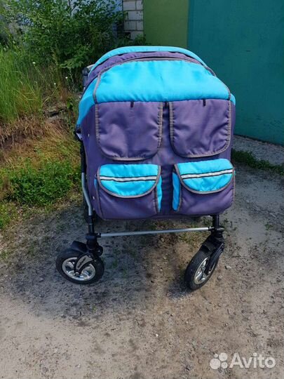 Прогулочная коляска для двойни бу