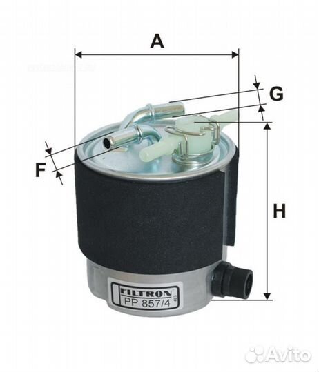 Filtron PP857/4 Фильтр топливный nissan