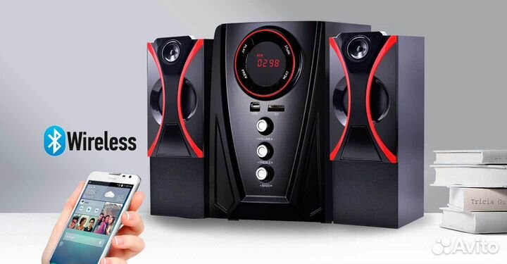 Акустика Ginzzu GM-407 USB/FM/40W Bluetooth (2.1)