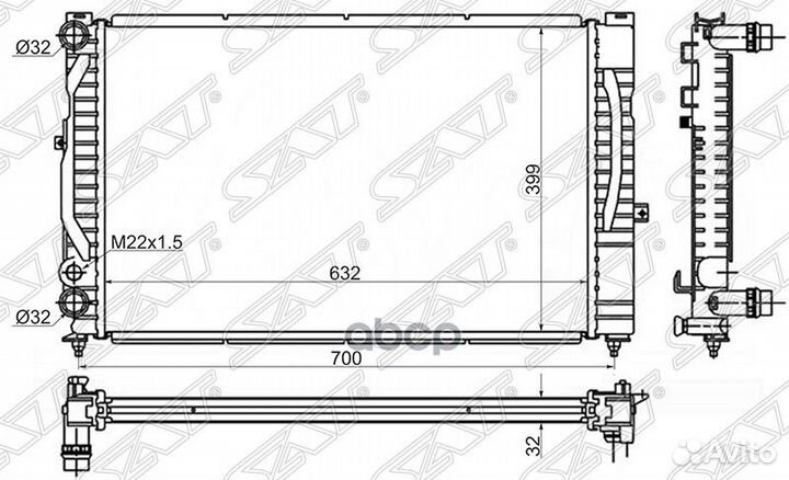 Радиатор Audi A4 94-01 / A6 97-05 / Volkswagen