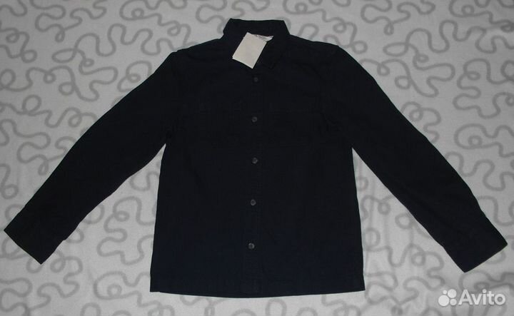 Новая рубашка с длинным рукавом H&M, 134-140 см