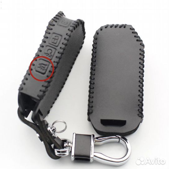 Чехол для SMART ключа Kia / Киа black 4 кнопки