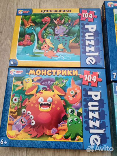 Пазлы 10 шт(многие новые)