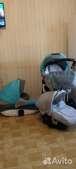 Коляска adamex 3 в 1 бу