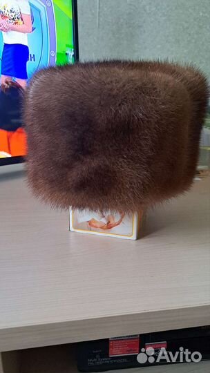 Норковая шапка мужская бу