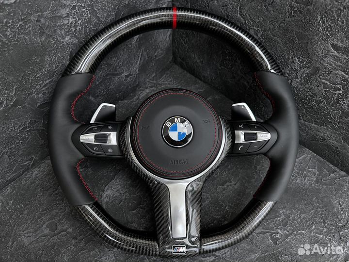 Рули BMW F серии. Строчка, подогрев, карбон Арт М140067003