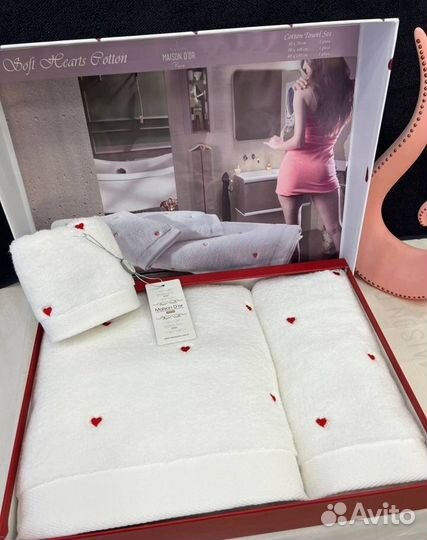 Полотенца soft hearts towel SET 3 шт