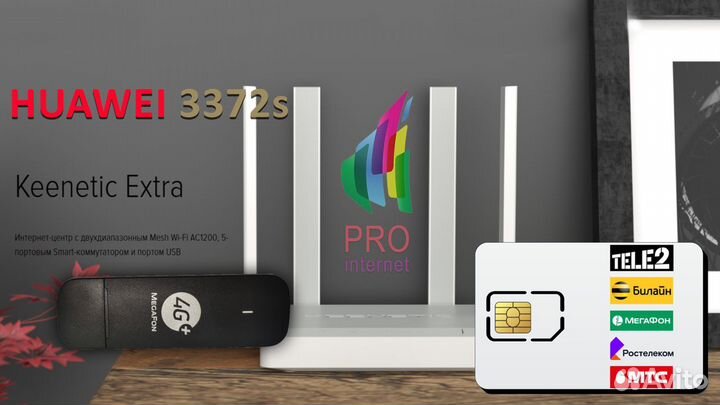 Роутер keenetic Extra huawei 3372s-153