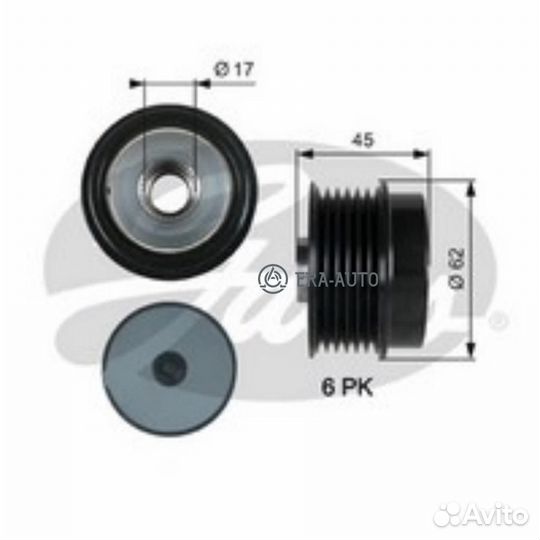 Gates OAP7180 Шкив генератора 7789-10180