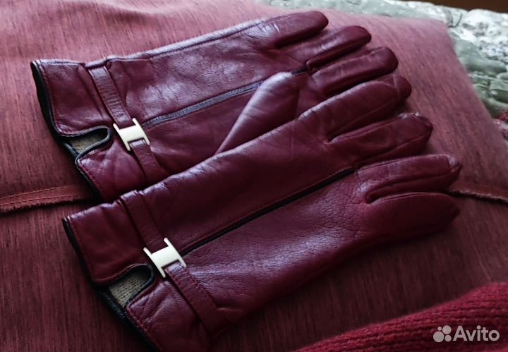 Перчатки из кожи и искусств. замши разм.7 и 6,5