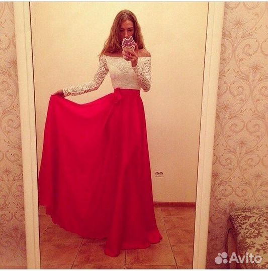 Юбка в пол со шлейфом