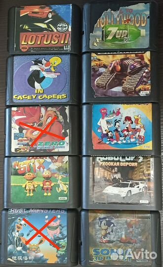 Картриджи для sega mega drive 2