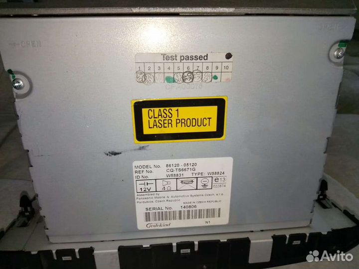 Штатная магнитола тойота авенсис т250