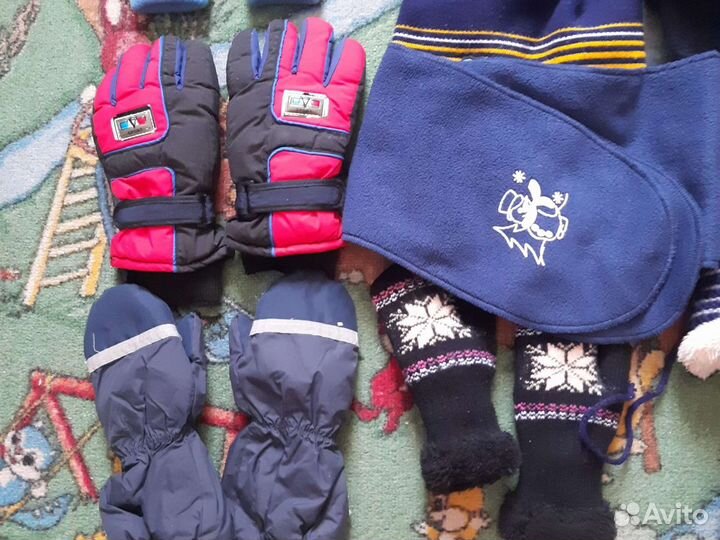 Шапка варежки шарфы кепки 2-5лет