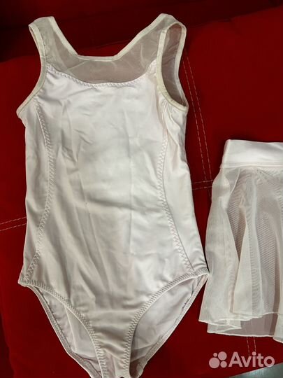 Юбка и купальник розовый гимнастический