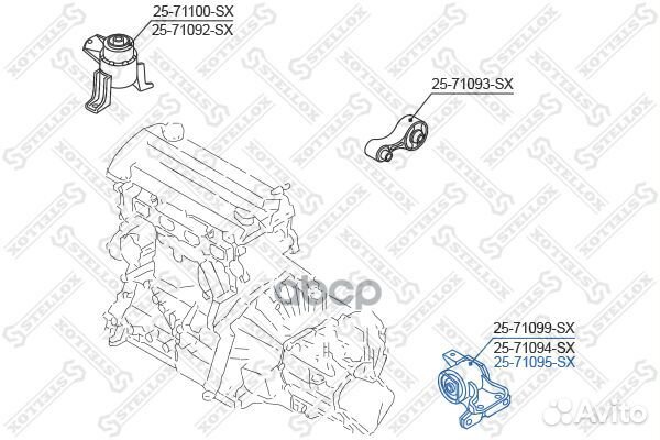 Подушка двс левая МКПП Mazda 6 GG/GY 1.8i/2.0i