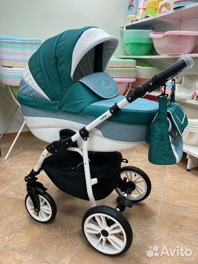 Коляска 2в1 Indigo indigo (малахит)