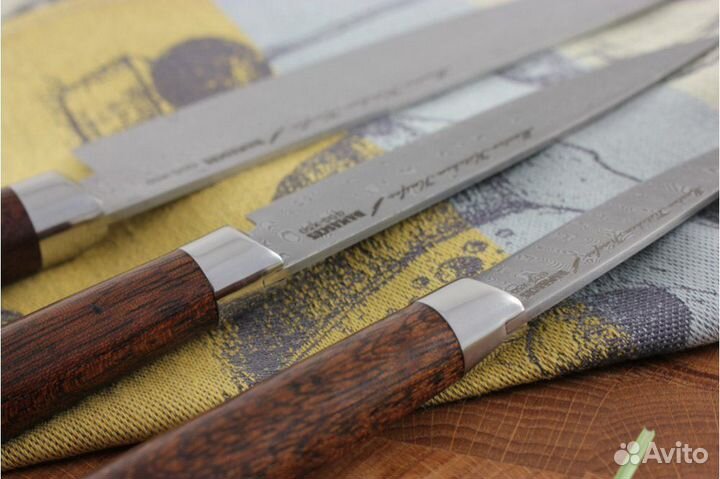 Кухонные ножи из дамасской стали