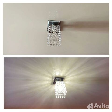 Светильники потолочные хрустальные Б/У