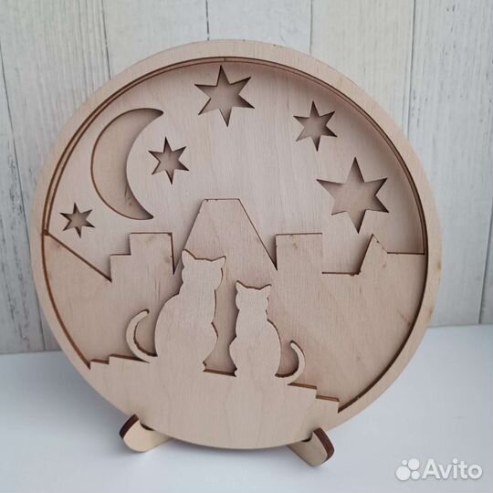 Многослойная 3Д раскраска из фанеры 