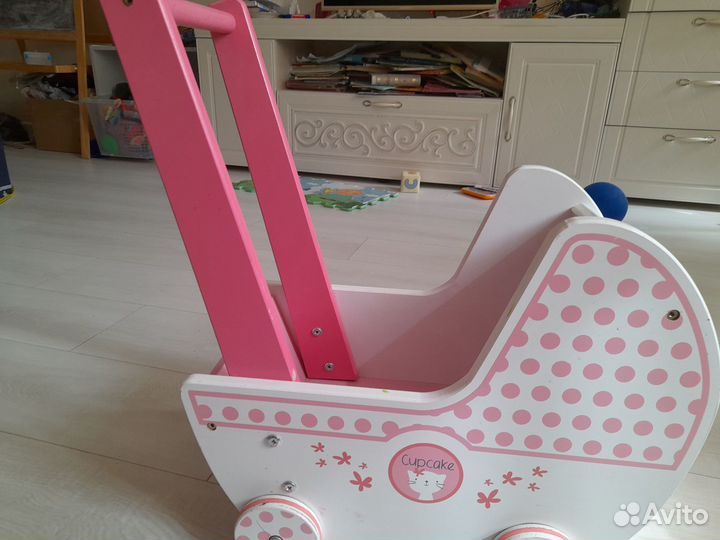 Колясочка деревянная ходунки