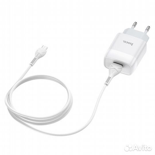 Адаптер Hoco C72A 2.1A с кабелем Micro-USB