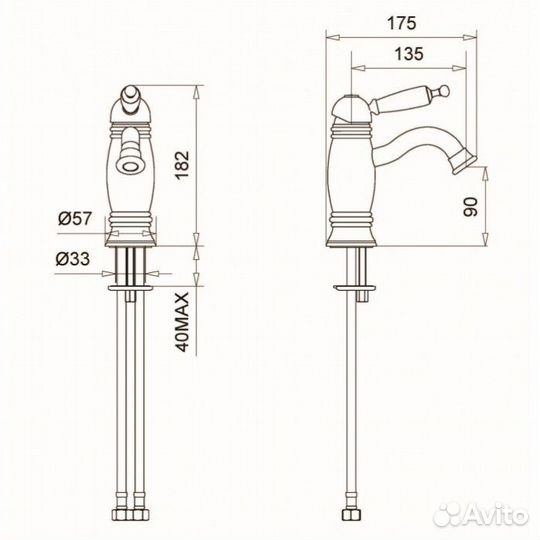 Смеситель для раковины Migliore Oxford 19135 хром