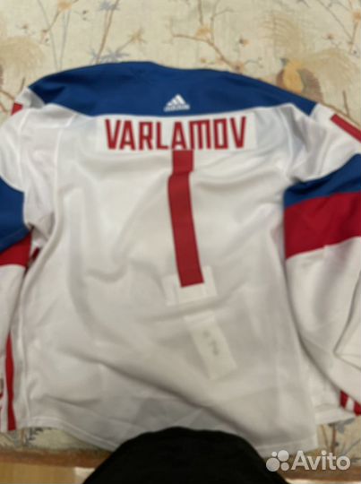 Хоккейный игровой свитер Варламова 2016 кубок мира