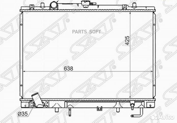 Радиатор охлаждения Митсубиси Челленджер V6 3.0/3