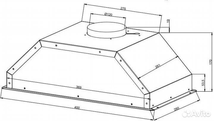 Вытяжка для кухни 60 см встраиваемая
