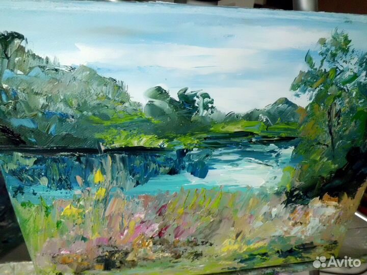 Картина «Перед дождём»,холст,масло,мастихин,24х30