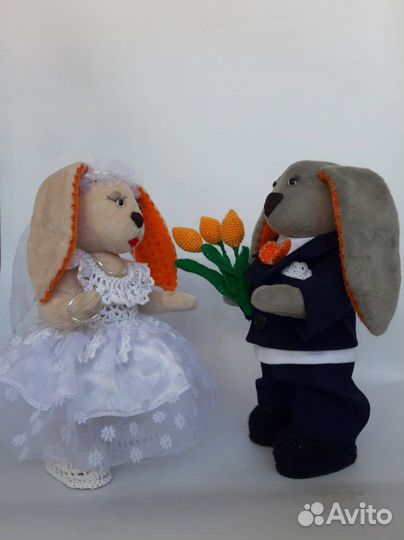 Свадебные интерьерные зайцы, подарок на свадьбу