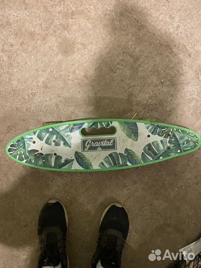 Лонгборд с ручкой, скейт