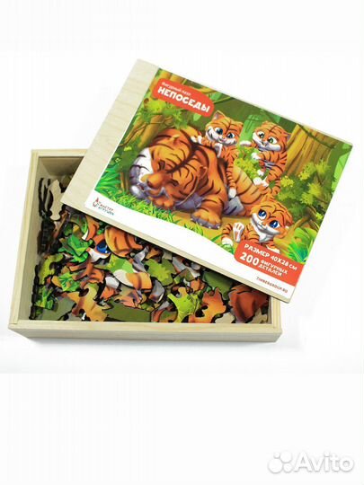 Пазл деревянный фигурный 200 элементов
