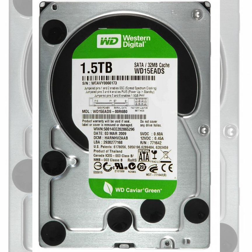 [WD50EFRX] Жесткий Диск Western Digital Wd15eads 1.5tb Sata2 Wd50efrx