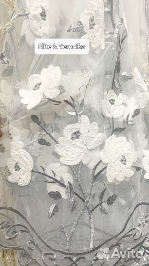 Тюль новый готовый сетка вышивка Екатеринбург