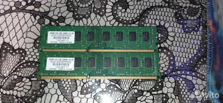 Оперативная память ddr3, 4 gb 1333 2x2gb