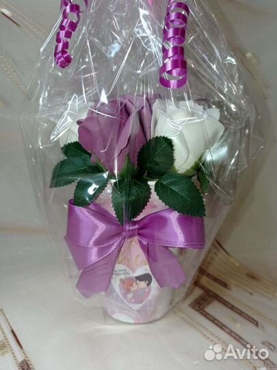 Букет из мыльных роз