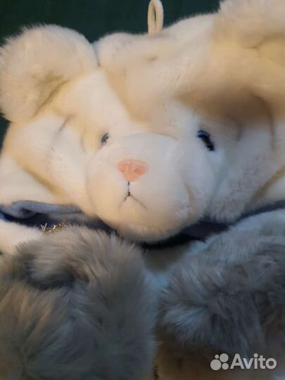 Шапка варежки комплект белый тигр