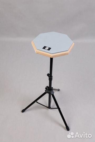Пэд барабанный тренировочный, со стойкой