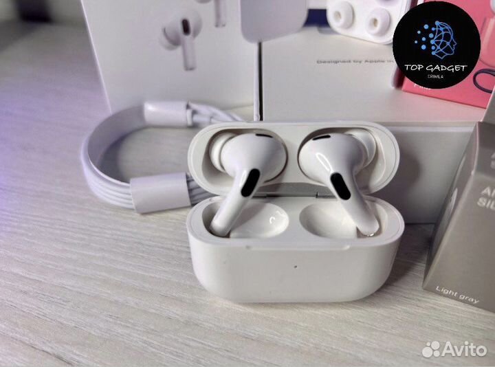 Airpods Pro 2 с шумоподавлнием + 2 чехла