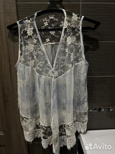 Блузка накидка из натурального шелка