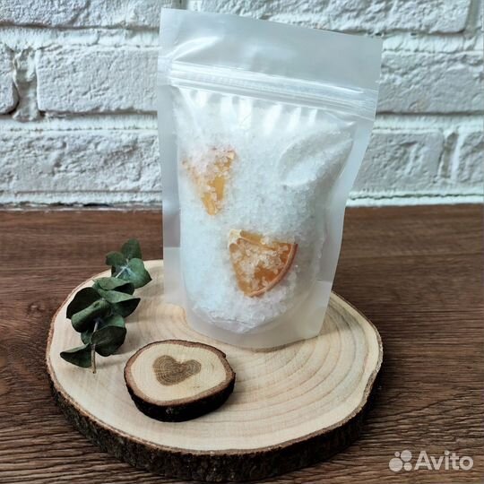 Морская соль для ванны и свеча для релакса подарок