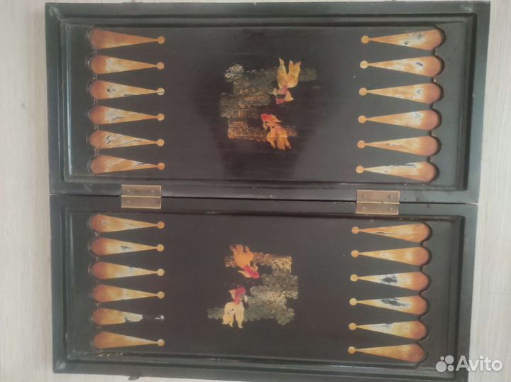 Шахматы нарды шашки 3 в 1 ручной работы