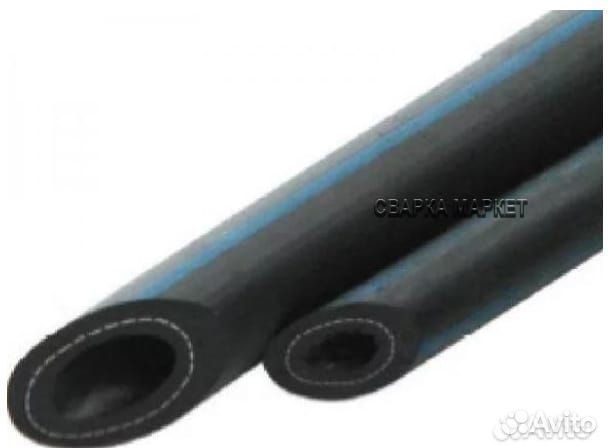 Шланг кислородный с синей полосой 9мм