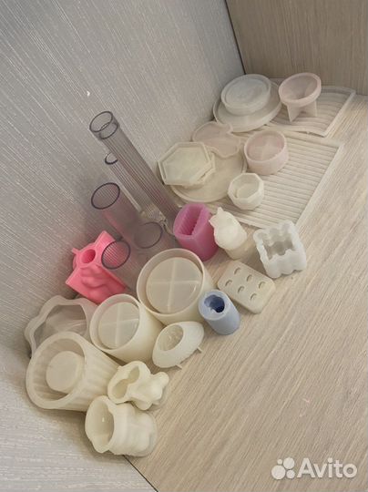 Силиконые формы для гипса и свечей, молд