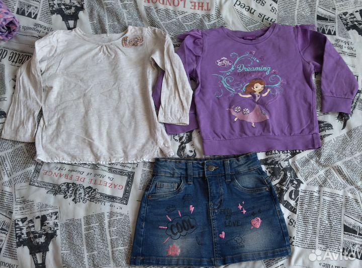 Вещи пакетом для девочки 98 104