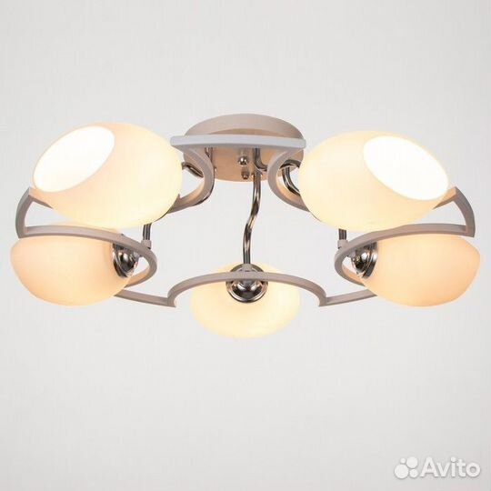 Люстра 2781/5 E27 40Вт бело-хромовый 55х55х25 см